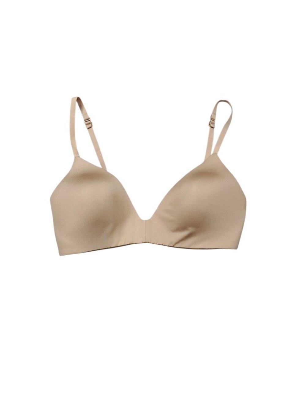 READ Skims Wireless Form T-shirt Demi Bra Size 34C Tan Nude